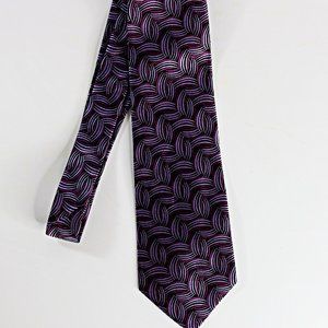 Pierre Cardin Purple Print Silk Tie